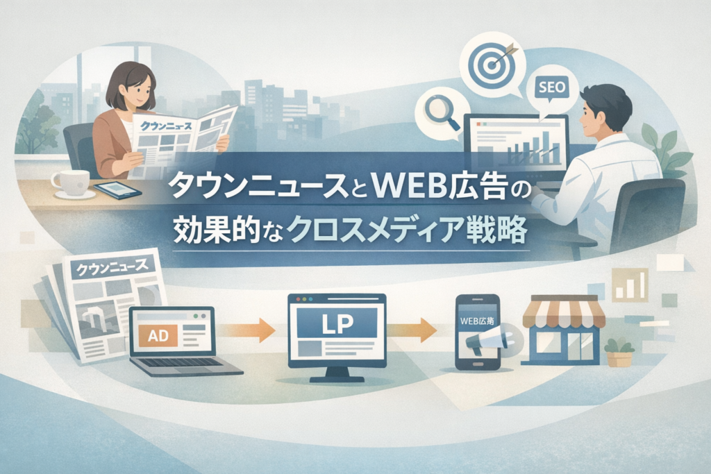 タウンニュース×WEB広告で成果を出すクロスメディア戦略｜KPI設計｜エリアドライブ マーケティングLab.