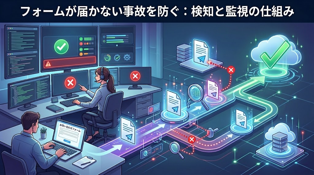ホームページ運用でフォームが届かない事故を防ぐ監視策