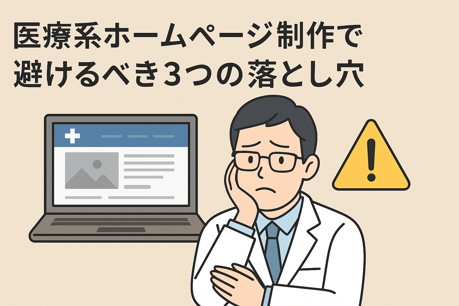 医療系ホームページ制作で避けるべき3つの落とし穴