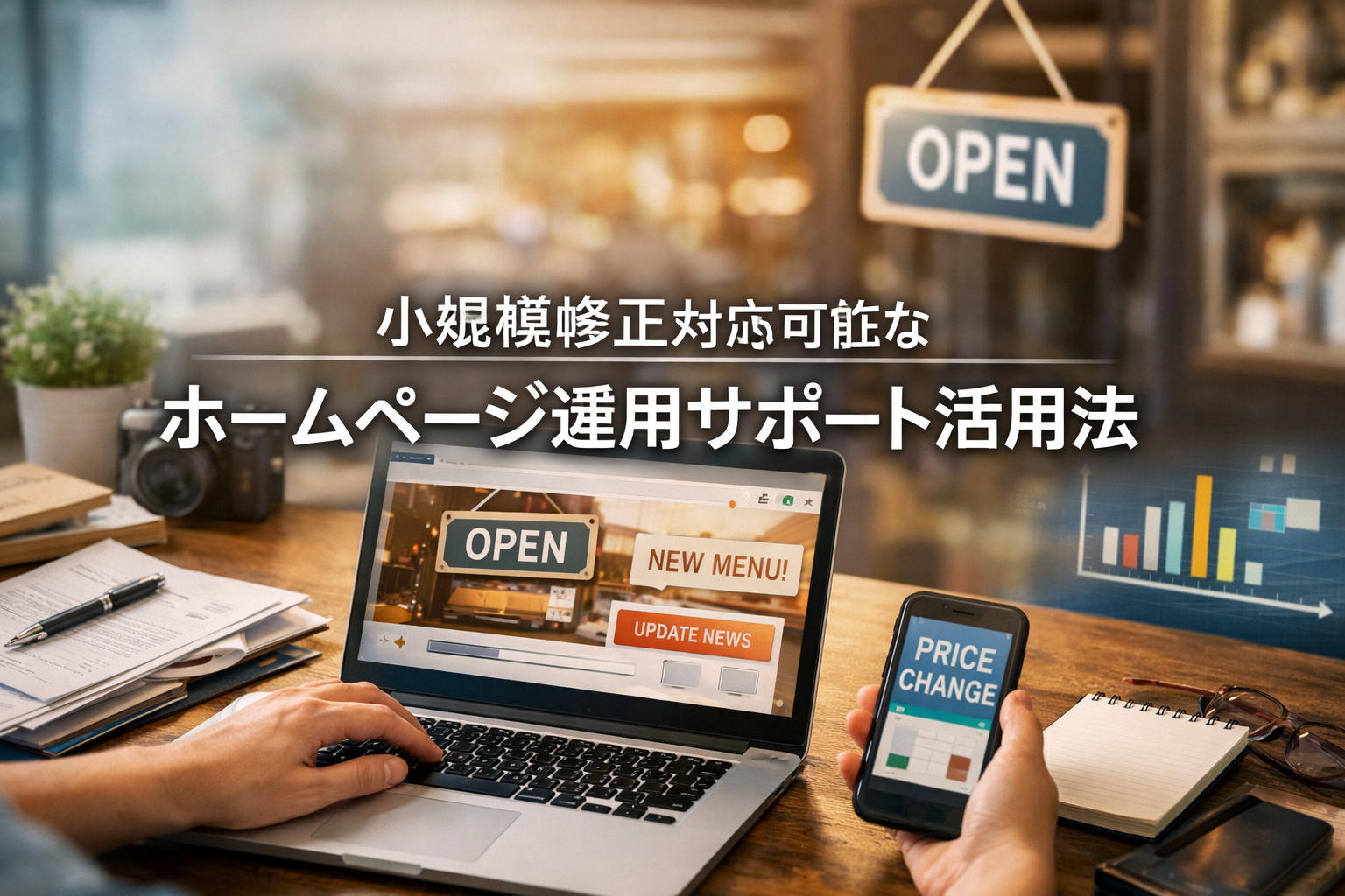 個人事業主向け 小規模修正のホームページ運用サポート活用法