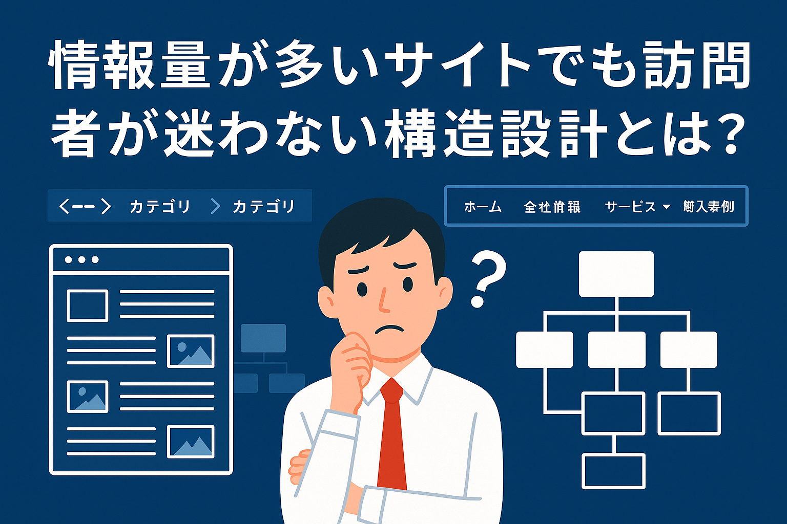 情報量が多いサイトでも訪問者が迷わない構造設計とは?