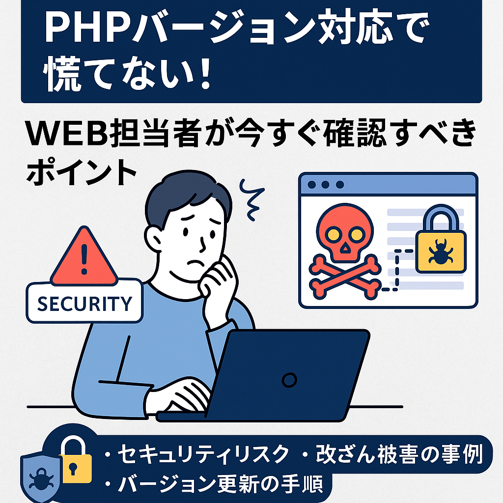 PHPバージョン対応で慌てない!WEB担当者が今すぐ確認すべきポイント