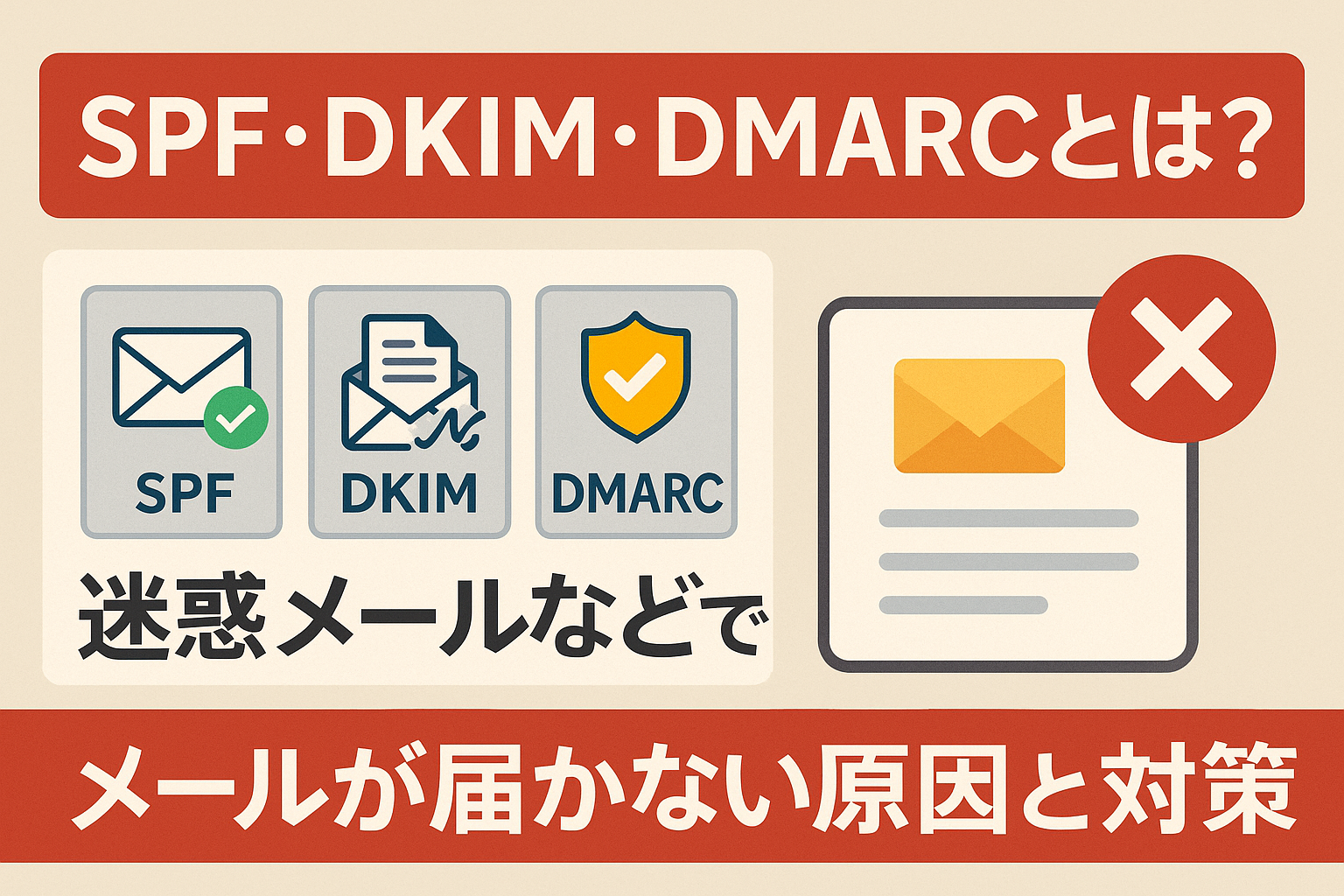 【保存版】SPF・DKIM・DMARCとは?迷惑メール対策と設定方法を解説