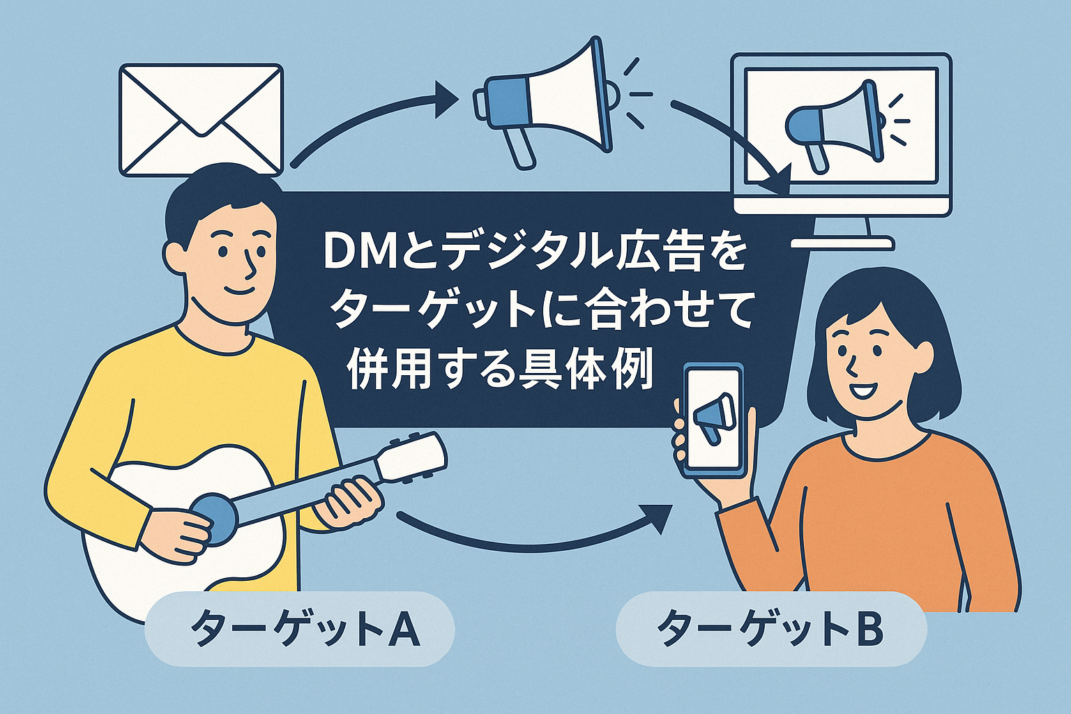 DMとデジタル広告をターゲットに合わせて併用する具体例
