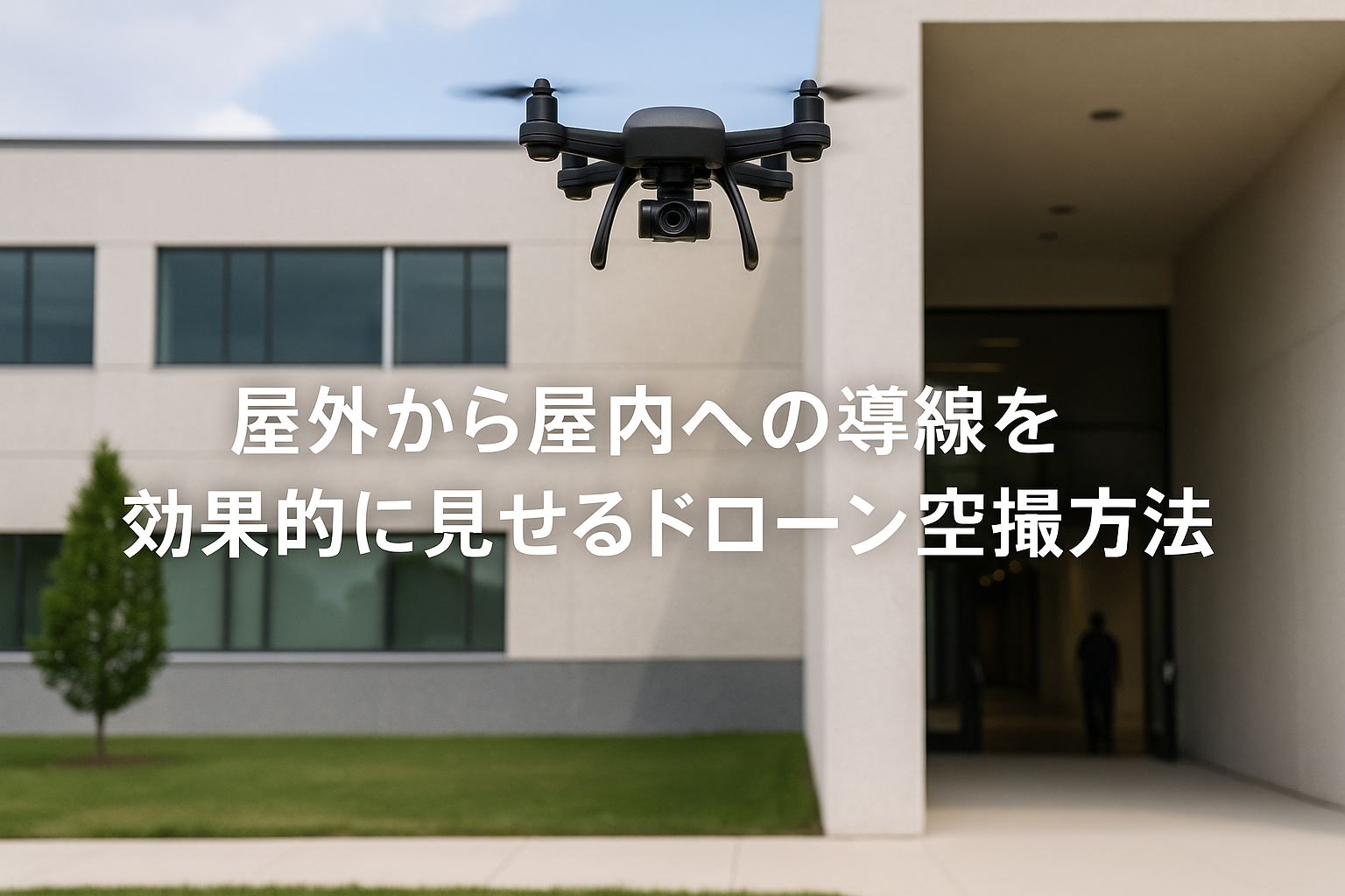 屋外から屋内の導線を魅せる!効果的なドローン空撮手法とは?