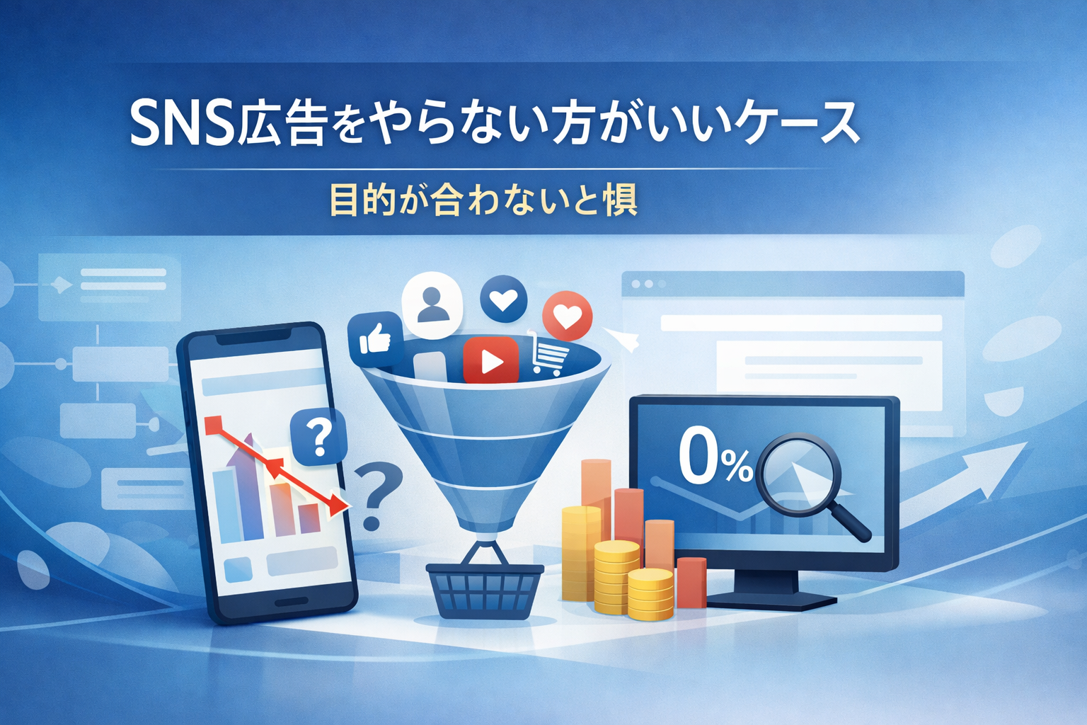 SNS広告をやらない方がいいケース：目的が合わないと損