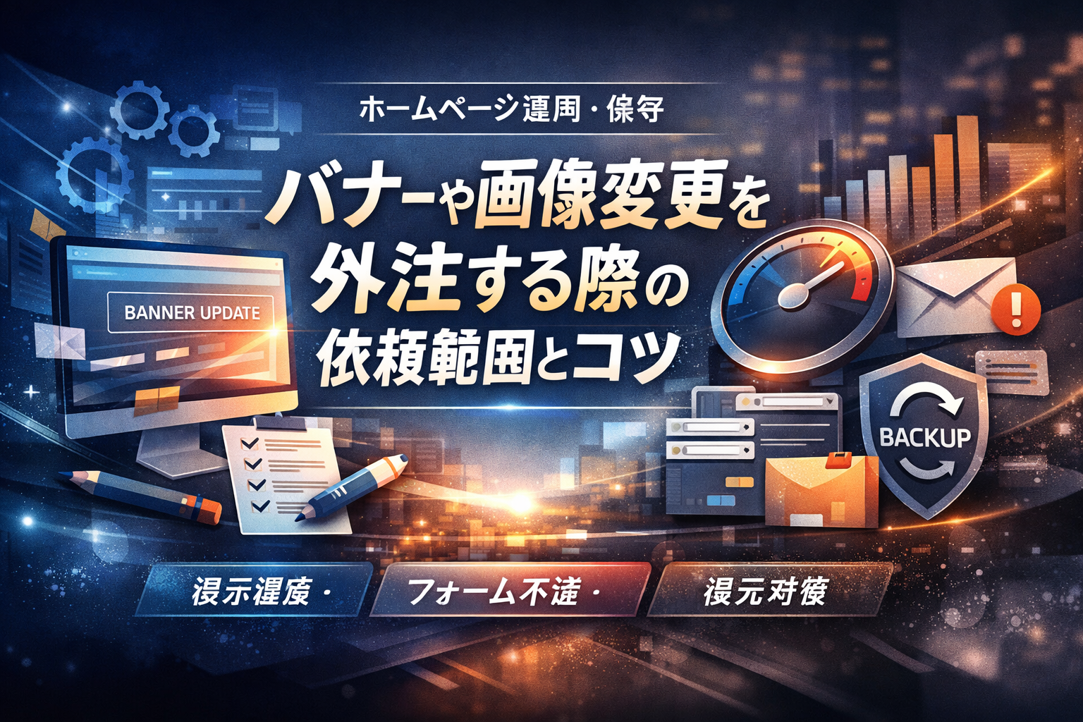 ホームページ運用でバナー画像変更を外注する依頼範囲とコツ