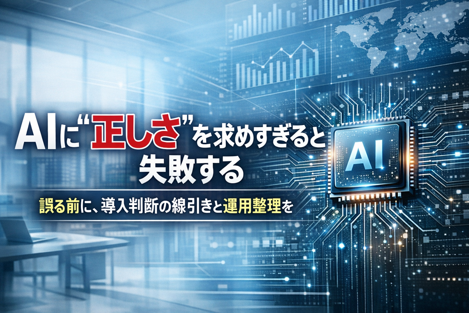 AI活用で失敗しない期待値の置き方｜正しさを求めすぎない判断