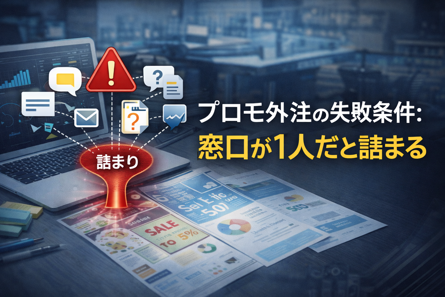 プロモーション外注の失敗条件｜窓口1人で遅延する原因と対策