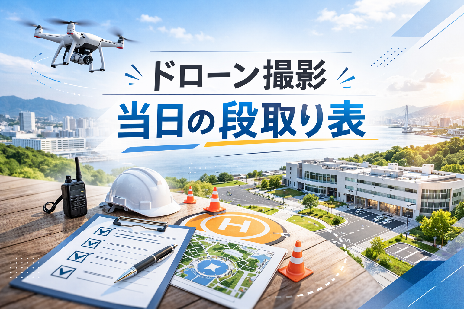 ドローン撮影の段取り表｜立会い・時間・安全管理