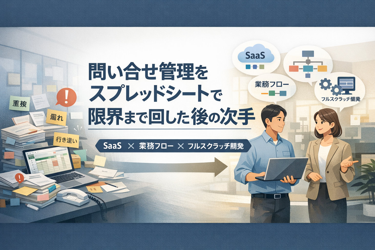 Excel限界の問い合わせ管理：次手はSaaSか開発か