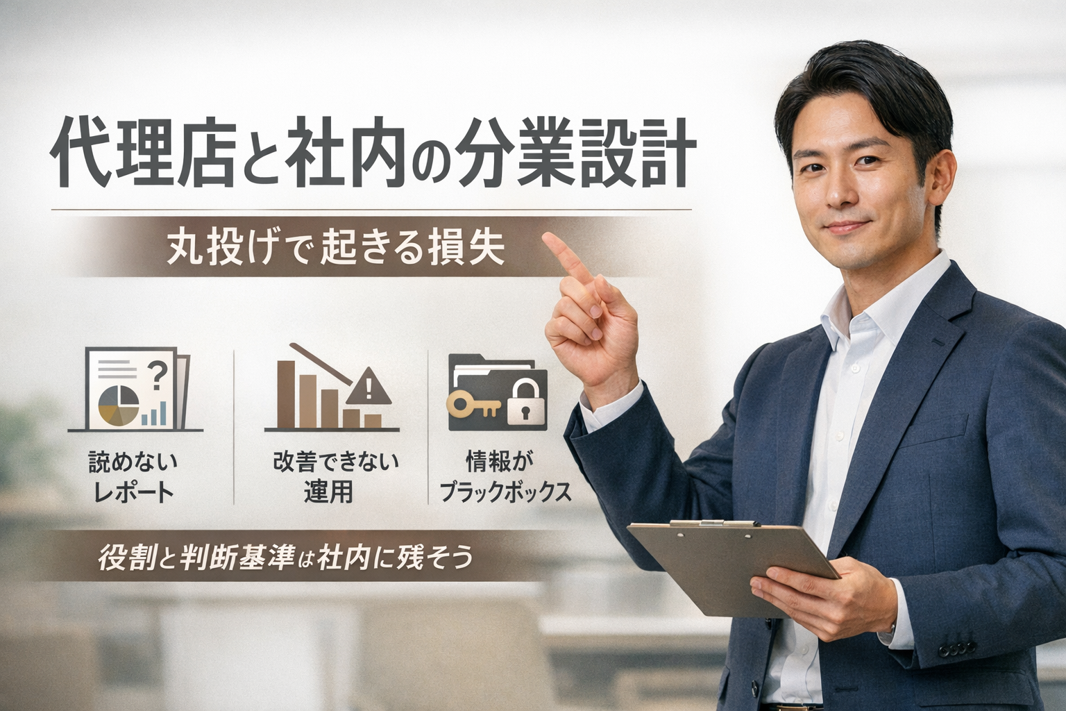 Web広告 代理店と社内の分業設計｜初めてでも丸投げ損失を防ぐ