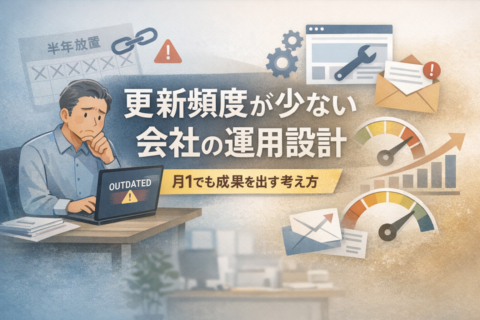 更新頻度が少ない会社のHP運用設計｜月1で成果