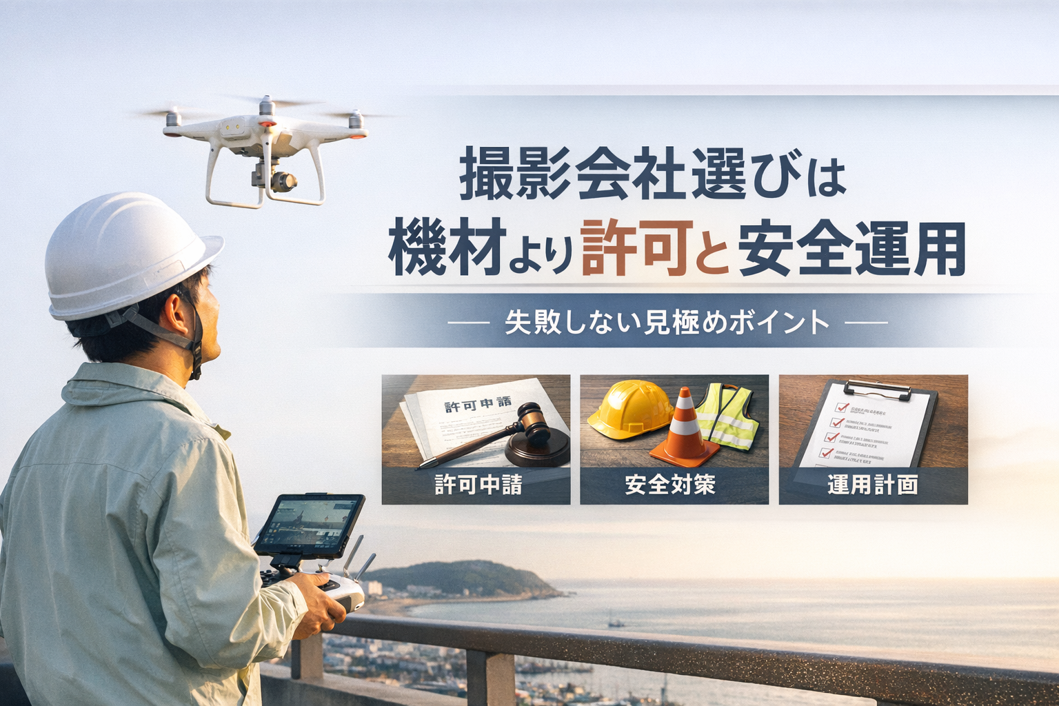 ドローン撮影の会社選び｜機材より許可と安全運用で失敗回避