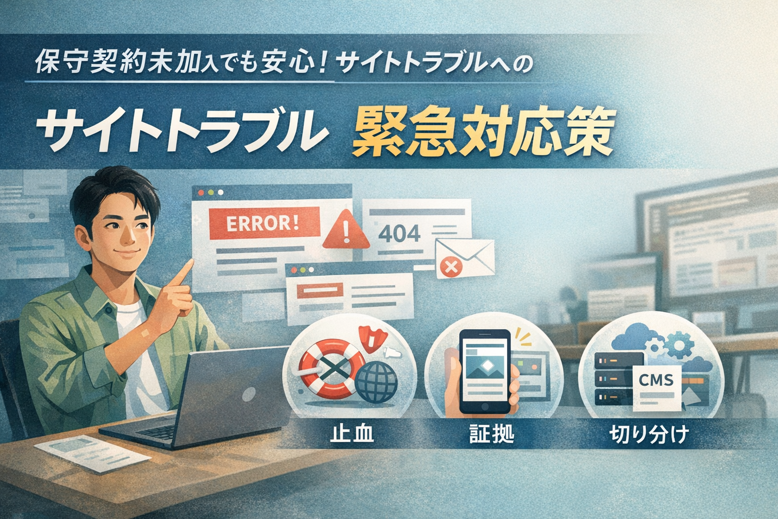 保守契約未加入でも安心：サイトトラブル緊急対応策