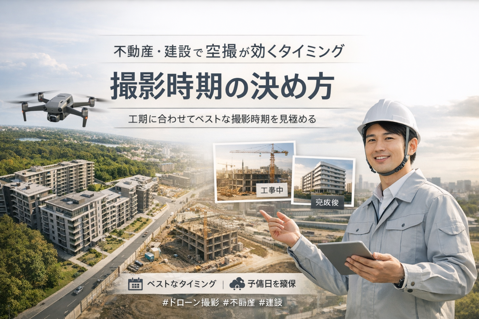 ドローン撮影×不動産：空撮時期の決め方と効くタイミング