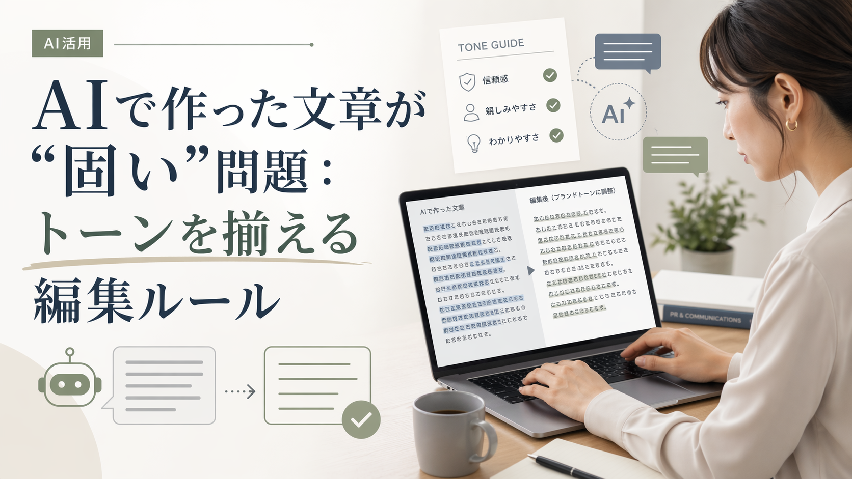 失敗後に効く｜AI文章が固いを解決するトーン統一編集ルール