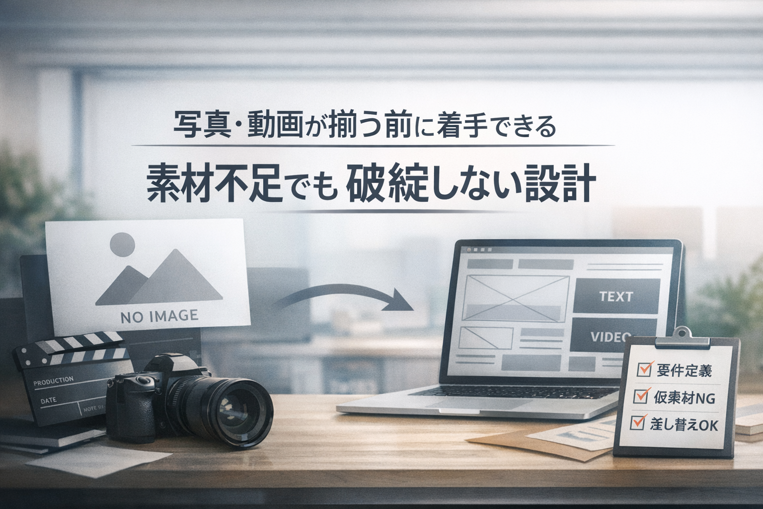 ホームページ制作 写真・動画未確定でも破綻しない設計と進め方