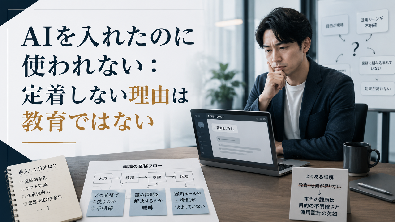 AIを入れたのに使われない理由と横浜企業の定着判断テンプレ