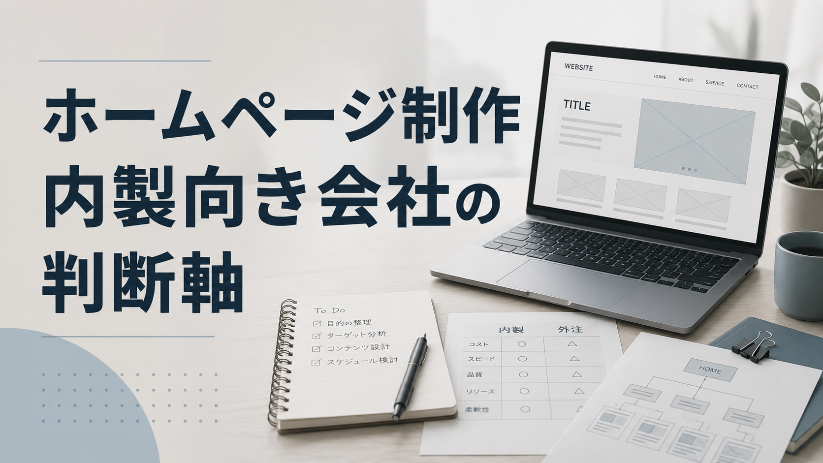 ホームページ制作 内製向き会社の判断軸