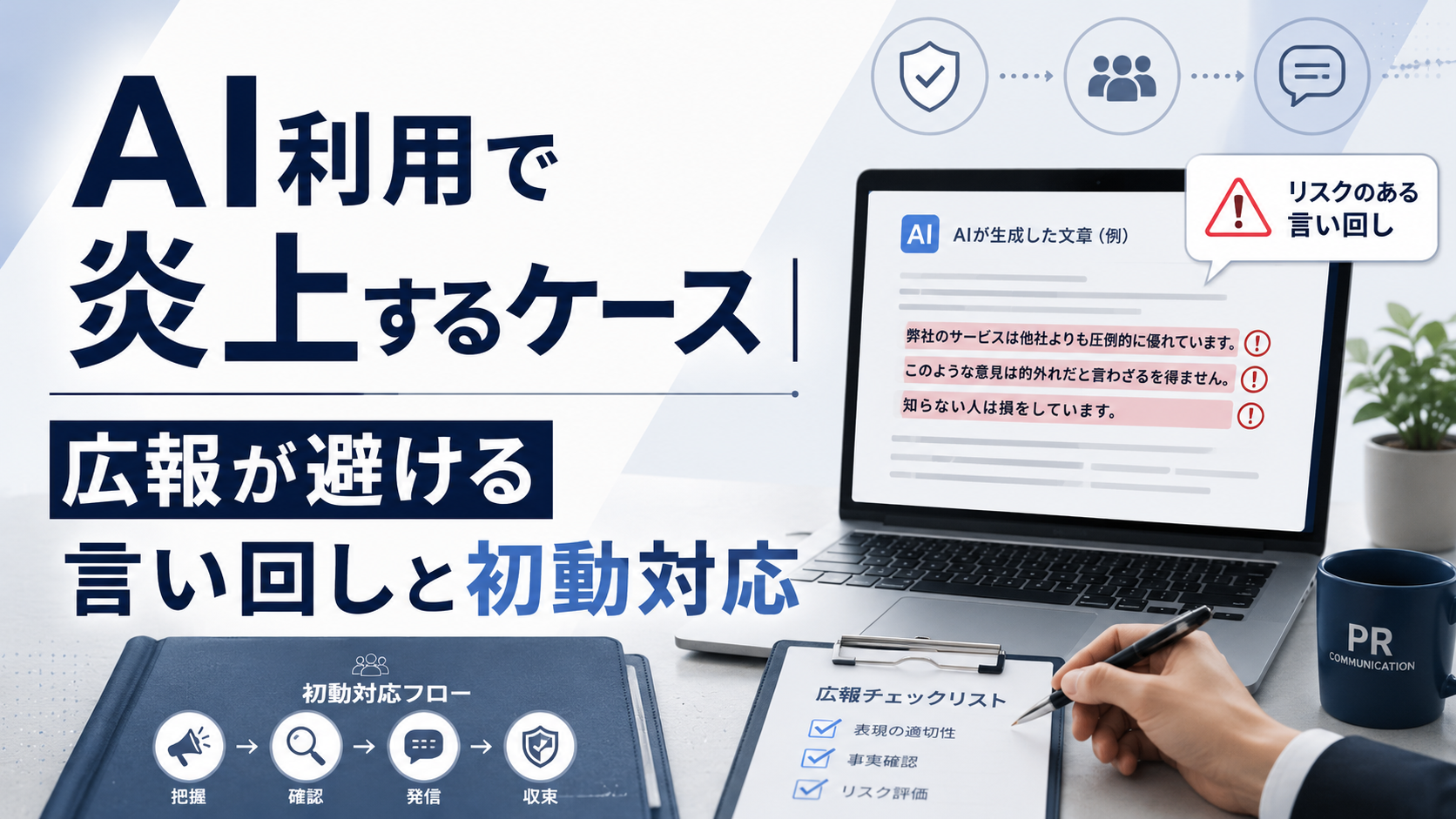 AI利用で炎上するケース｜広報が避ける言い回しと初動対応