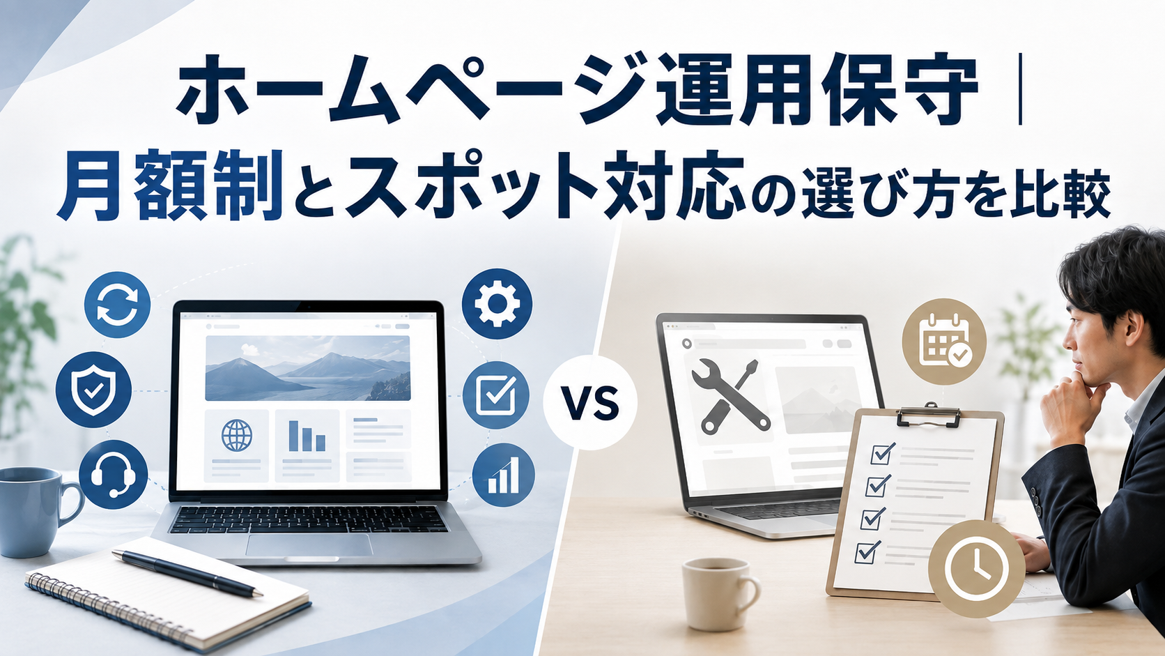 ホームページ運用保守｜月額制とスポット対応の選び方を比較