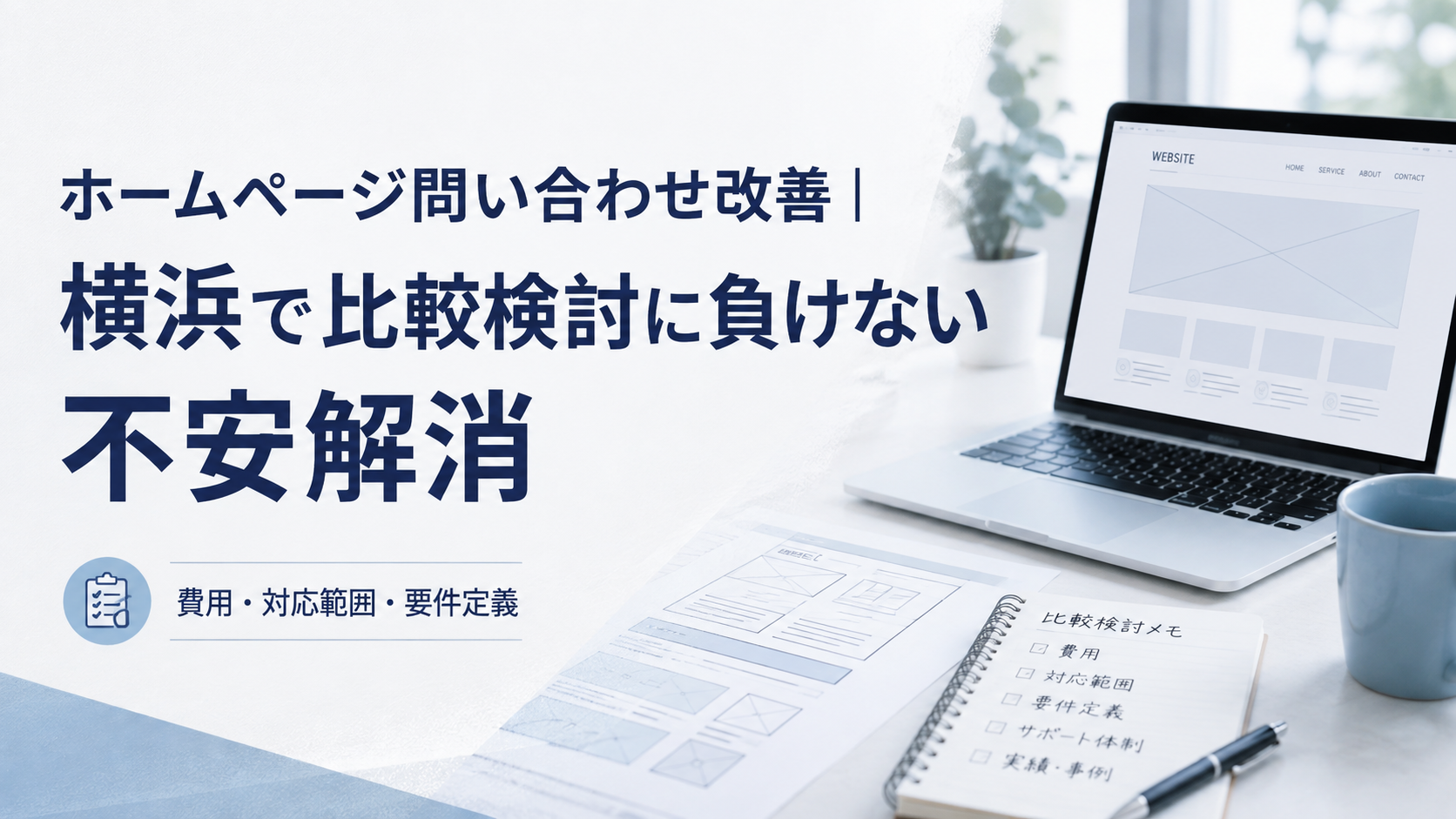 ホームページ問い合わせ改善｜横浜で比較検討に負けない不安解消