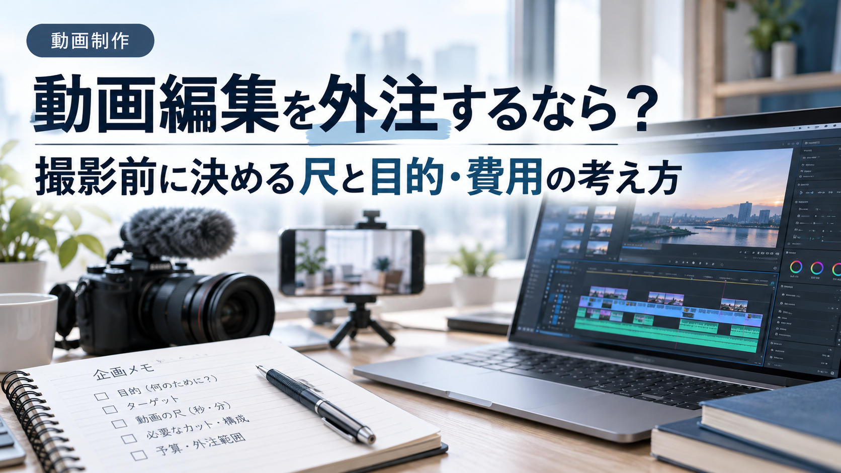 動画編集を外注するなら？撮影前に決める尺と目的・費用の考え方