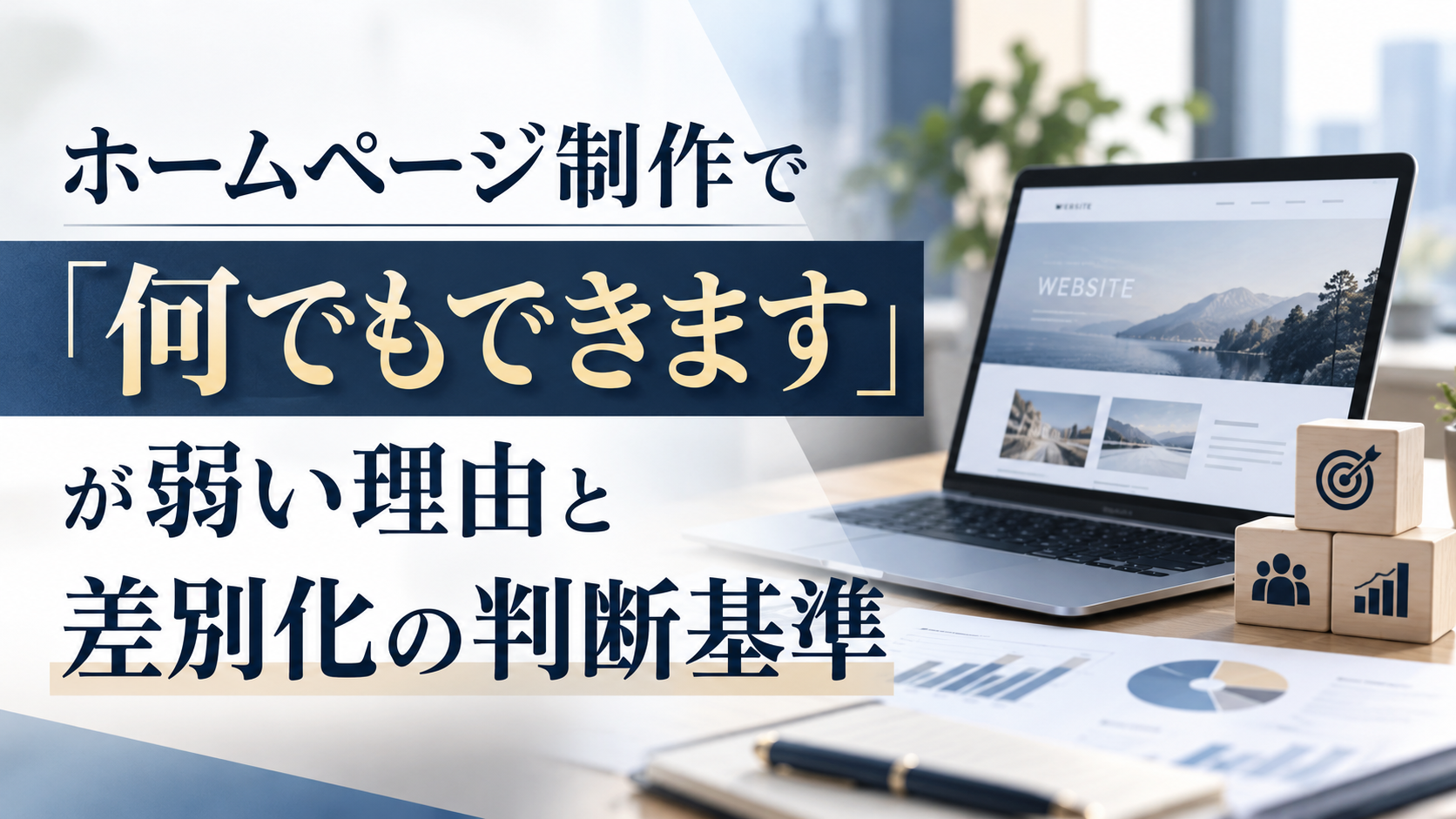 ホームページ制作で「何でもできます」が弱い理由と差別化の判断基準