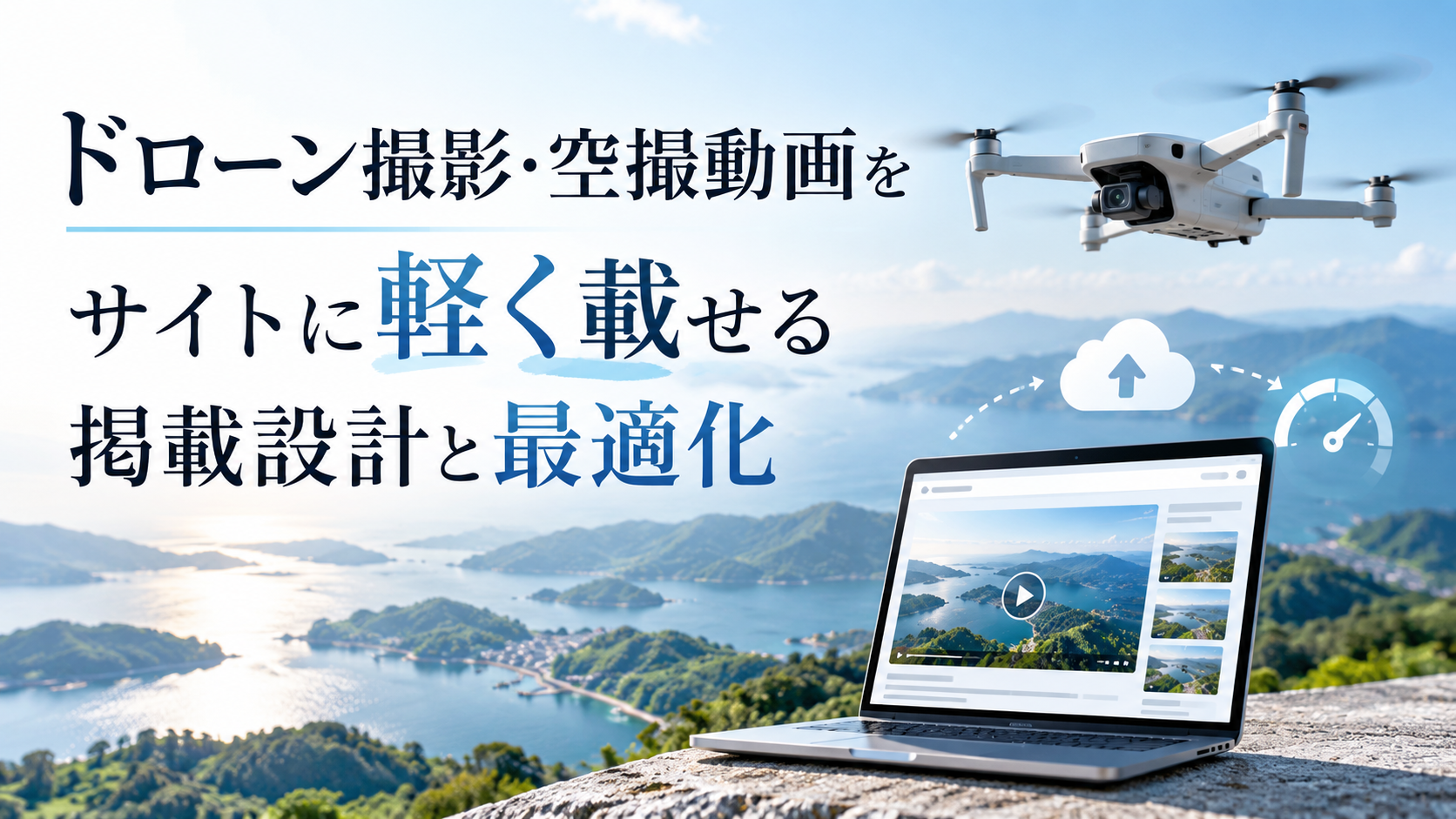 ドローン撮影・空撮動画をサイトに軽く載せる掲載設計と最適化