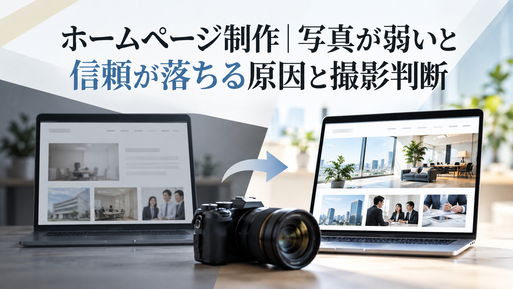 ホームページ制作｜写真が弱いと信頼が落ちる原因と撮影判断