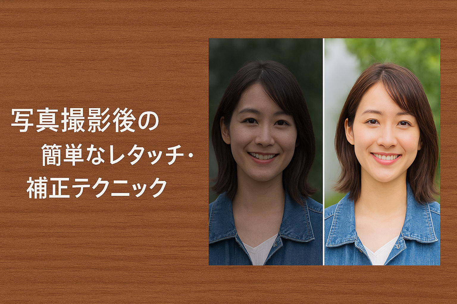誰でもできる!写真レタッチ補正入門テクニック集
